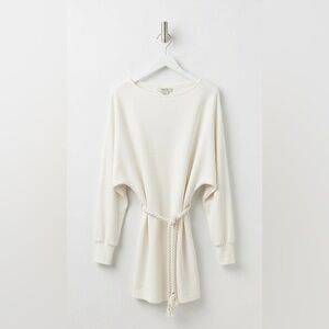 Forever 21 Cream Ribbed Dress w/ Rope